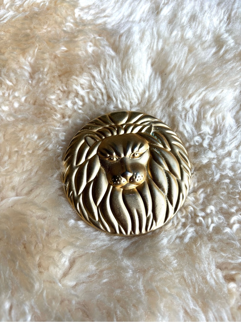 Vintage Lion Pocket Mirror